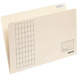 Leitz Einstellmappen 2433 Vertikal DIN A4 Mit Gitterdruck 180 g/m² Chamois 100% Recycelter Kraft-Karton 31 x 23 cm 100 Stück Produktbild
