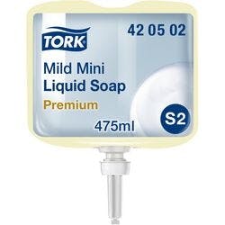 Tork Premium Mild Mini Flüssigseife Flüssig Frisch S2 Hellgelb 420502 475 ml Produktbild