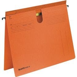 Leitz SERIE 18 Hängehefter 1814 DIN A4 Behördenheftung und Kaufmännische Heftung V-Base 15 mm 250 g/m² Orange 100% Recycelter Manila-Karton Produktbild