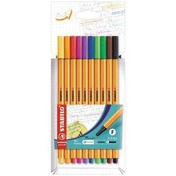 STABILO point 88 Fineliner 0,4 mm Nadelspitze Farbig sortiert 10 Stück Produktbild