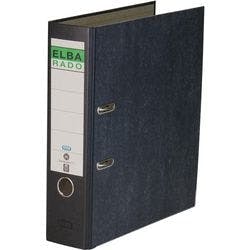 ELBA Rado Ordner DIN A4 80 mm Schwarz 2 Ringe Pappkarton Wolkenmarmor Produktbild