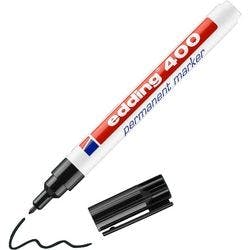 edding 400 Permanentmarker Fein Rundspitze 1 mm Schwarz Nachfüllbar Wasserbeständig Produktbild