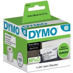 DYMO LW Namensschilder S0929100 Schwarz auf Weiß 51 mm x 89 mm Produktbild