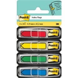 Post-it Index Haftstreifen Pfeil 1,19 x 4,32 cm Farbig sortiert 4 Stück à 24 Streifen Produktbild