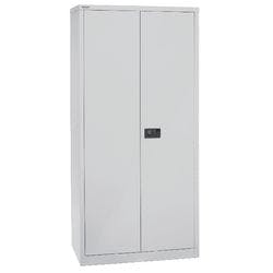 Bisley Universal Flügeltürenschrank Stahl 4 Fachböden abschließbar 914 x 500 x 1.950 mm Hellgrau Produktbild