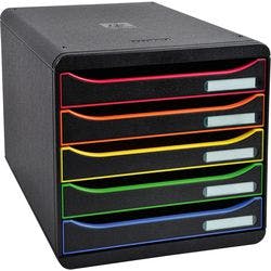 Exacompta Schubladenbox PS (Polystyrol) Mehrfärbig 5 Schübe 27,8 x 34,7 x 27,1 cm Produktbild