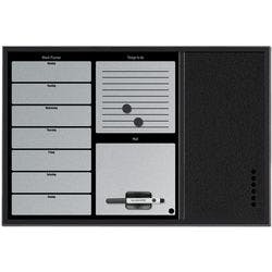 Bi-Office Black Shadow Planer Magnetisch Wandmontage 40 (B) x 60 (H) cm Fliz Schwarz, Silber Produktbild