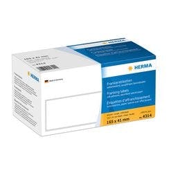 HERMA Frankieretiketten 4314 Weiß 165 x 41 mm 1000 Blatt à Etiketten Produktbild