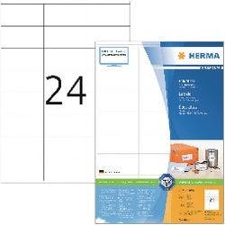 HERMA Universaletiketten 4633 Weiß DIN A4 70 x 36 mm 200 Blatt à 24 Etiketten Produktbild