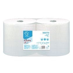 Papernet Wischtuchrolle 403770 2-lagig Gerollt Weiß 2 Stück à 816 Blatt Produktbild