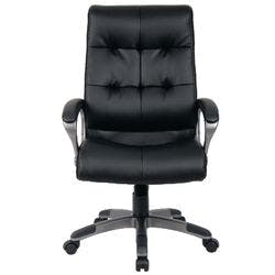 Realspace Maine Chefsessel Wippmechanik Kunstleder Sitzhöhe Verstellbar Schwarz 110 kg 670 x 705 mm Produktbild