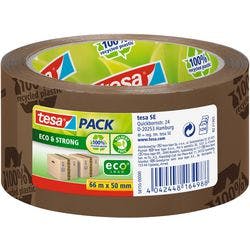 tesa Verpackungsklebeband tesapack Eco & Strong Braun 50 mm (B) x 66 m (L) PP (Polypropylen) Recycelt 100% Produktbild