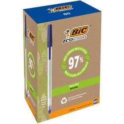 BIC Ecolutions Round Stic Kugelschreiber Blau Mittel 0.4 mm Recycled 74 % 60 Stück Produktbild