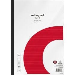 Viking Notizblock DIN A4 Liniert Geleimt Papier Softcover Weiß Perforiert 400 Seiten 5 Stück à 200 Blatt Produktbild