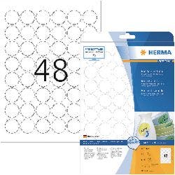 HERMA Wiederablösbare Etiketten 4387 Weiß Rund 1200 Etiketten pro Packung Produktbild