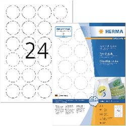 HERMA Wiederablösbare Etiketten 4476 Weiß Rund 2400 Etiketten pro Packung Produktbild