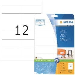HERMA Universaletiketten 5056 Weiß DIN A4 97 x 42,3 mm 25 Blatt à 12 Etiketten Produktbild