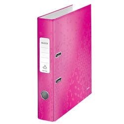Leitz 180° WOW Ordner DIN A4 50 mm Rosa 2 Ringe 1006 Laminierter Karton Hochformat Produktbild