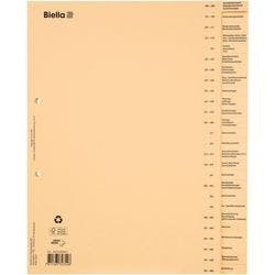 Biella Register DIN A4 Übergröße Braun 26-teilig Pappkarton 2 Löcher 0464426.90 26 Blatt Produktbild
