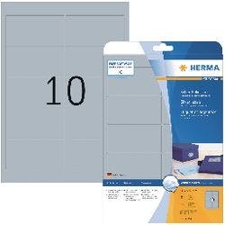 HERMA Silberne Etiketten 4099 Rechteckig 250 Etiketten pro Packung Produktbild