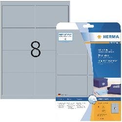 HERMA Silberne Etiketten 4114 Rechteckig 200 Etiketten pro Packung Produktbild