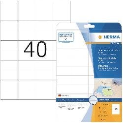 HERMA SPECIAL A4 Etiketten 4684 haftend DIN A4 Transparent 52,5 x 29,7 mm 25 Blatt à 40 Etiketten Produktbild