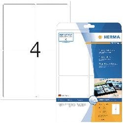 HERMA Laseretiketten 4908 Weiß Rechteckig 100 Etiketten pro Packung Produktbild