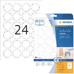 HERMA Wiederablösbare Etiketten 4236 Transparent Rund 600 Etiketten pro Packung Produktbild