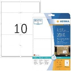 HERMA Strapazierfähige Etiketten 8330 Weiß DIN A4 99,1 x 57 mm 25 Blatt à 10 Etiketten Produktbild