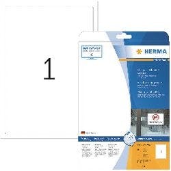 HERMA Strapazierfähige Schilder 8334 Weiß DIN A4 190 x 275 mm 25 Blatt à 1 Etiketten Produktbild