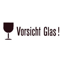 HERMA Warnhinweis-Etiketten Vorsicht Glas 6750 Rot 118 x 39 mm 250 Blatt à 4 Etiketten Produktbild