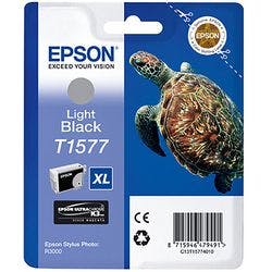 Epson T1577 Original Tintenpatrone C13T15774010 Hellschwarz Produktbild