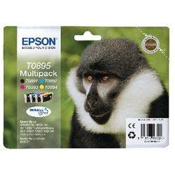 Epson T0895 Original Tintenpatrone C13T08954010 Schwarz, Cyan, Magenta, Gelb Multipack 4 Stück Produktbild