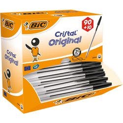 BIC Cristal Original Kugelschreiber Schwarz Mittel 0.4 mm 100 Stück Produktbild