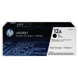 HP 12A Original Tonerkartusche Q2612AD Schwarz Duopack 2 Stück Produktbild