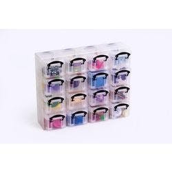 Really Useful Box Archivbox 0,14 L Schwarz, Transparent 28 x 6,5 x 22,4 cm 16 Stück Produktbild