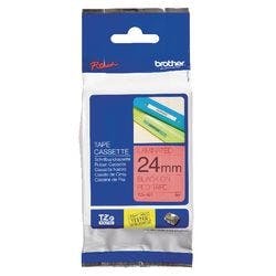 Brother TZe-451 Authentic Schriftband Selbstklebend Schwarzer Druck auf Red 24 mm x 8m Produktbild