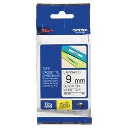 Brother P-touch Beschriftungsband Authentisch TZe-221 TZe-221 Selbsthaftend Schwarz auf Weiß 9 mm x 8 m Produktbild