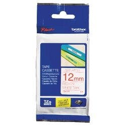 Brother TZe-232 Authentic Schriftband Selbstklebend Roter Druck auf Weiß 12 mm x 8m Produktbild