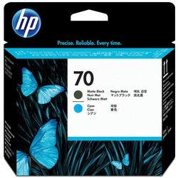 HP 70 Original Druckkopf C9404A Matt Schwarz, Cyan Produktbild
