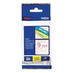 Brother TZe-222 Authentic Schriftband Selbstklebend Roter Druck auf Weiß 9 mm x 8m Produktbild