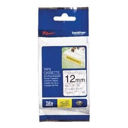 Brother TZe-S131 Authentic Schriftband Extra-stark klebend Schwarzer Druck auf Transparent 12 mm x 8m Produktbild