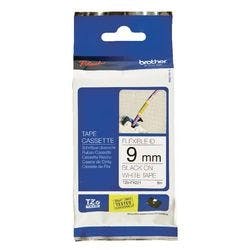 Brother TZe-FX221 Authentic Flexibles Schriftband Selbstklebend Schwarzer Druck auf Weiß 9 mm x 8m Produktbild