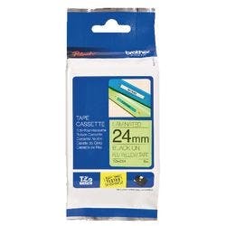 Brother TZe-C51 Authentic Floureszierend Schriftband Selbstklebend Schwarzer Druck auf Gelb 24 mm x 5m Produktbild