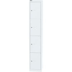 Bisley Metall Schließfach 4 Türen 1 abteile Schlüssel 305 x 305 x 1.802 mm Verkehrsweiß Produktbild