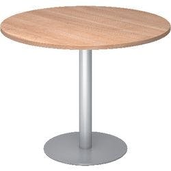 Hammerbacher Säulentisch STF10 Walnuss, Silber 1.000 x 745 mm Produktbild