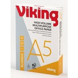 Viking Business DIN A5 Druckerpapier Weiß 80 g/m² Glatt 500 Blatt Produktbild