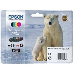 Epson 26XL Original Tintenpatrone C13T26364010 Schwarz, Cyan, Magenta, Gelb Multipack 4 Stück Produktbild