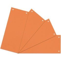 Viking Blanko Trennstreifen Recycelt 100% Orange Pappkarton Rechteckig 2 Löcher 100 Stück Produktbild