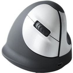 R-Go Tools Kabellose Vertical Ergonomische Optische Maus HE Für Rechtshänder Mit USB-A Nano Receiver Schwarz, Silber Produktbild